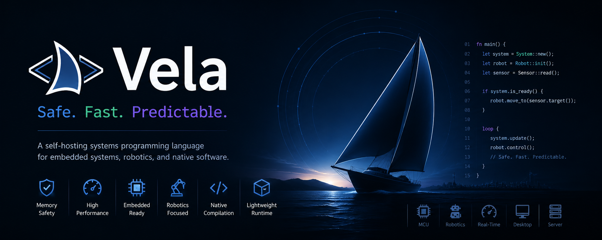 Vela — a safe, fast, predictable systems programming language